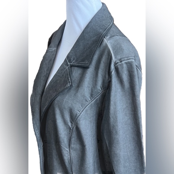 SOFT SURROUNDINGS Pressley Burnished Topper Jacket In Washed Gray Size Large - Picture 4 of 9